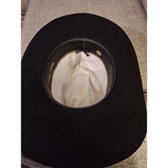 Vintage Bailey Western Custom Cowboy BLACK Dura-felt 6 7/8 - Picture 5 of 12